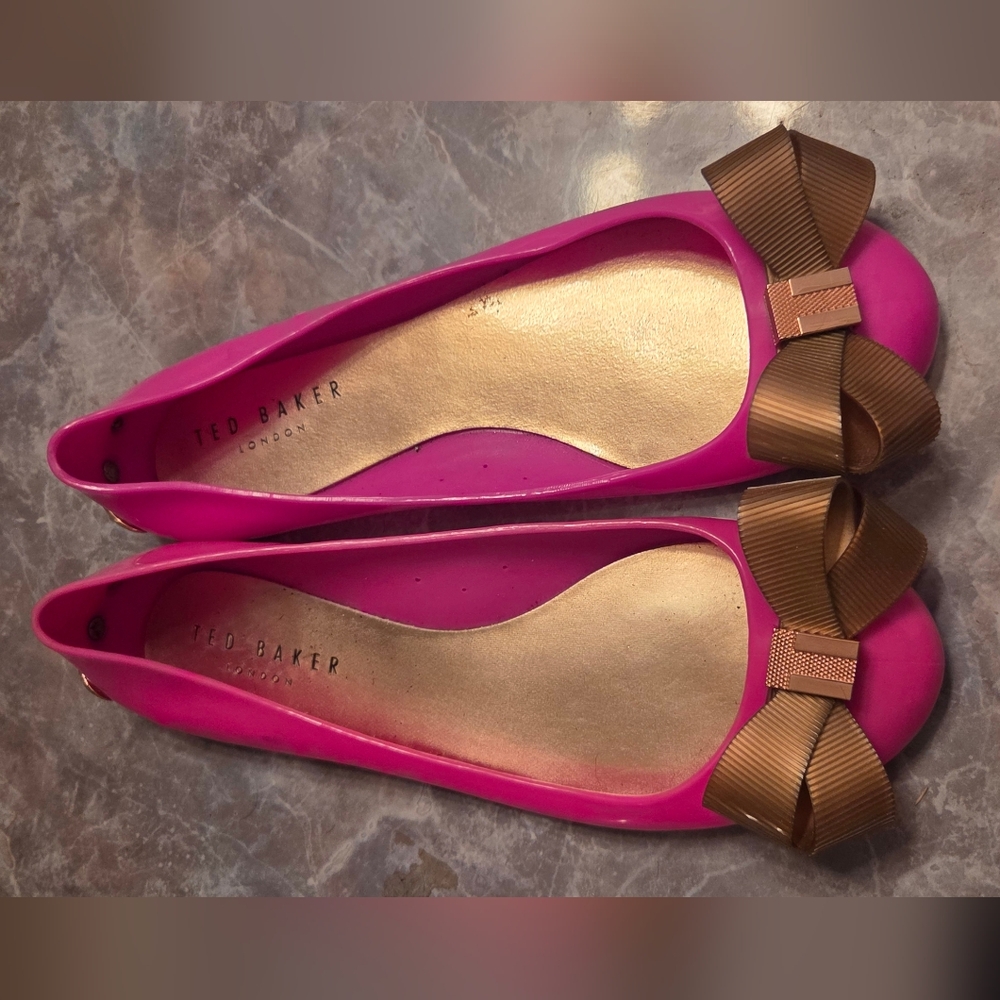 Ted Baker Pink Bow Ballet Flats